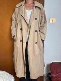 Trench lungo kaki stile parigino