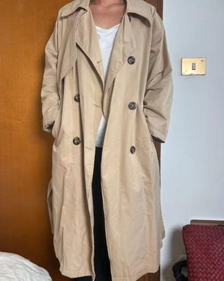 Trench lungo kaki stile parigino