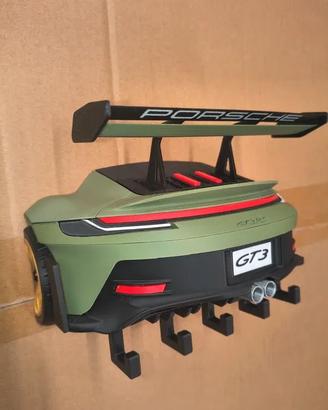 Portachiavi da Muro Porsche GT3 - 5 Ganci - Stampa