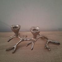 Candelabro natalizio color argento 🎄🎅