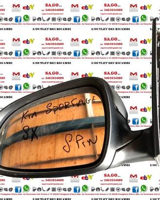 SPECCHIETTO RETROVISORE SINISTRO SX KIA SPORTAGE A