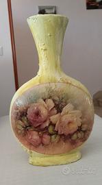 Vaso anfora in terracotta dipinta a mano 