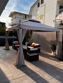 Gazebo in alluminio sahara mt.3x4 telo ecr