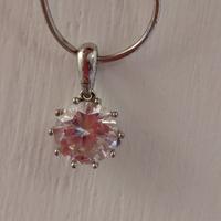 ciondolo in argento con zircone