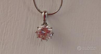 ciondolo in argento con zircone