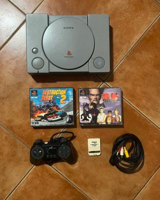 Console Sony PlayStation 1 PS1 + 2 Giochi e Cavi