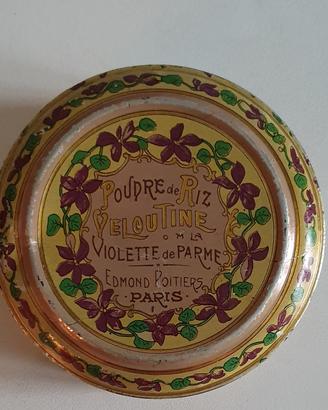 scatola latta vintage Violetta di Parma