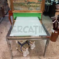 TAVOLO RETTANGLARE ALLUNGABILE BASE CRISTALLO