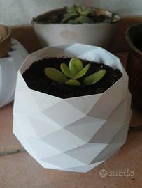 Vaso il plastica bianco