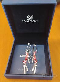 Orecchini Swarovski con cristalli rossi
