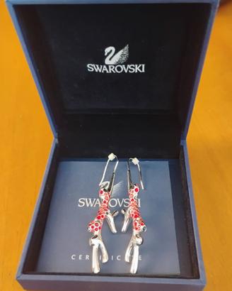Orecchini Swarovski con cristalli rossi