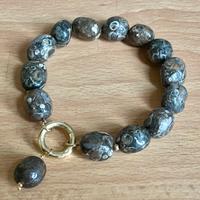 Bracciale & ciondolo pietra Agata Turritella 925