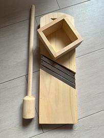 Tagliacavoli XXL Acciaio Legno Pestello Crauti