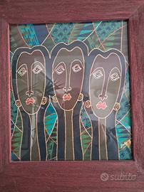 batik balinese incorniciato 