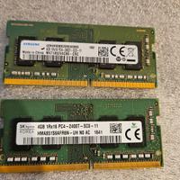 Memoria ram DDR4 2x4GB tot. 8GB 2400T