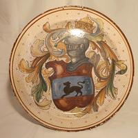 Piatto decorativo araldico d'epoca XIX  secolo 