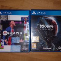 FIFA 21 e Mass Effect Andromeda per Playstation 4