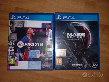 FIFA 21 e Mass Effect Andromeda per Playstation 4