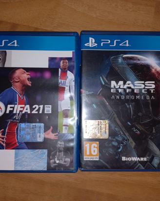 FIFA 21 e Mass Effect Andromeda per Playstation 4