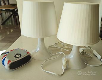 Coppia di lampade da comodino + radiosveglia - Arredamento e