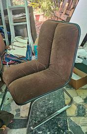 2 poltrona - sedia da ufficio o da attesa vintage