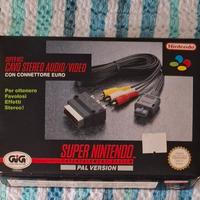 cavo video scart originale snes super nintendo 