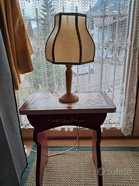 lampada comodino in carta di riso 