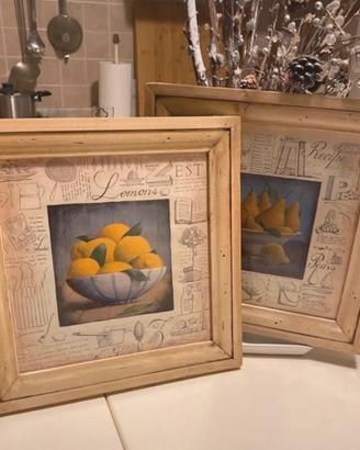 Quadri shabby chic con frutta