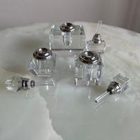Set bottigliette in cristallo porta profumo