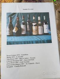 bottiglie vino da collezione