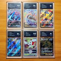 Lotto 6 carte Pokemon gradate da collezione 