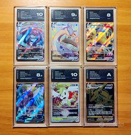 Lotto 6 carte Pokemon gradate da collezione 