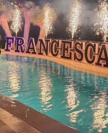 Lettere in polistirolo giganti brillantinate