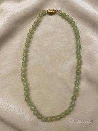 Girocollo vintage giada verde naturale