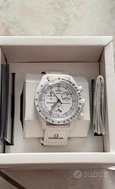 Orologio swatch x omega x snoopy white