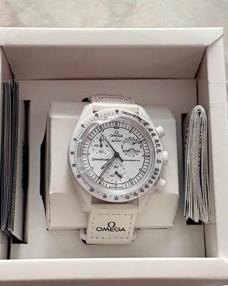 Orologio swatch x omega x snoopy white