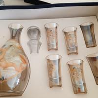 Servizio da sei bicchieri con relativa bottiglia