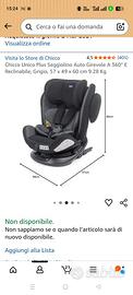 Seggiolino auto CHICCO UNICO PLUS 0-36 Kg con atta