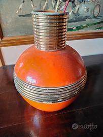 vaso arancione in ceramica rometti Umbertide 