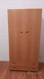 IKEA Wardrobe – Wood Effect with 2 Doors and 2 Dra