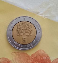Moneta da 5 Diraham Marocco 