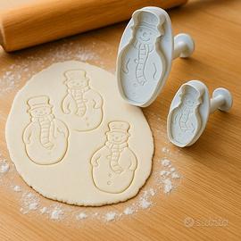 2 x Stampino pupazzo di neve per pasta di zucchero