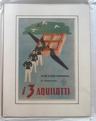 Stampa Pubblicitaria Epoca 1942 Film I 3 Aquilotti