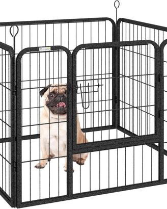 Recinto Cani Pieghevole Metallo Grigio 82cm