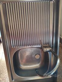 lavello cucina acciaio 90 cm.