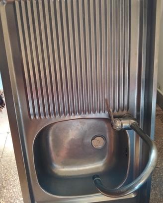 lavello cucina acciaio 90 cm.