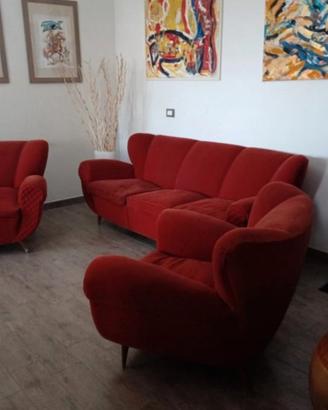divano con 2 poltrone anni 50 