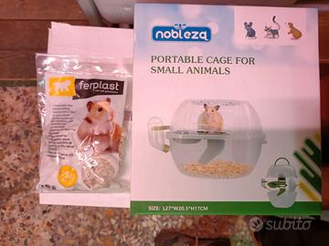 gabbia portatile criceti topi con cotone beverino