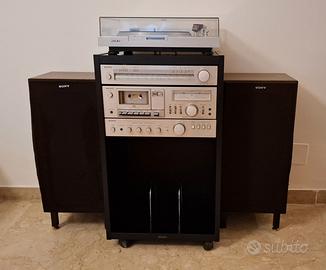 Impianto Hi-Fi vintage Sony completo anni '70/'80