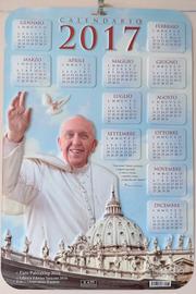 calendario 2017 3D Papa Francesco Bergoglio 